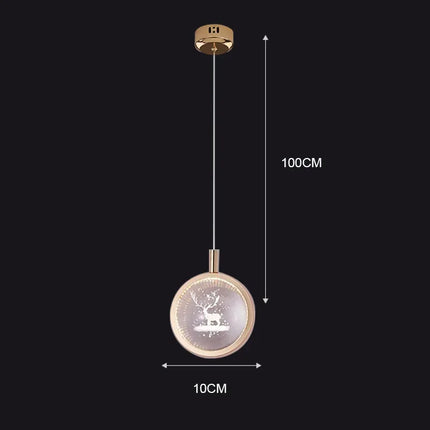 Nordic Crystal Halo Pendant Light