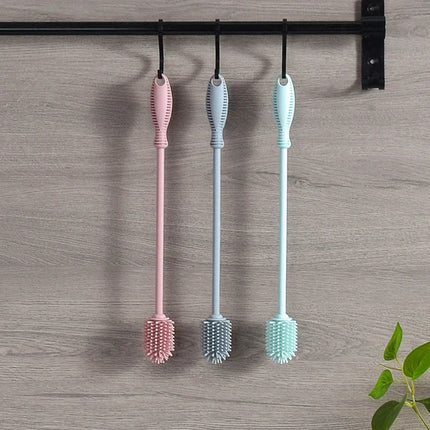 Easy Cleaning Baby Long Handle Silicone Bottle Brush