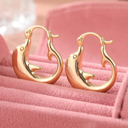 Dolphin Hoop Ocean Inspired Earrings