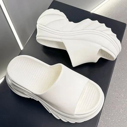 High Heel Soft Sole Platform Slippers