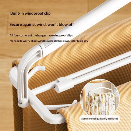 Fold Away Extendable Laundry Hanger Rack