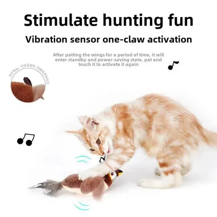 Motion-Activated Chirping Bird Interactive Cat Toy