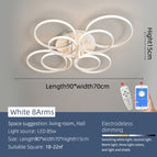 Round White 8 Rings / Dimmable With Alexa