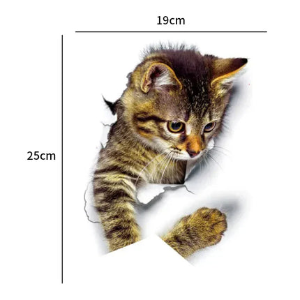 3D Toilet Protector Cat Sticker