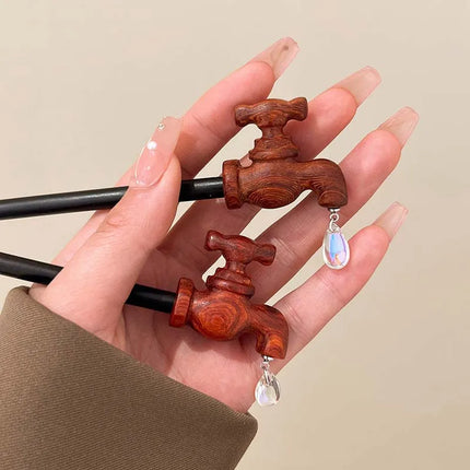 Water Drop Faucet Hair Stick