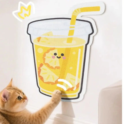Cartoon Drink Shape Wall-Mounted Cat Scratching Board