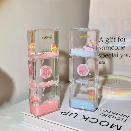 Mini Cartoons Creative Liquid Hourglass