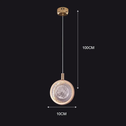 Nordic Crystal Halo Pendant Light