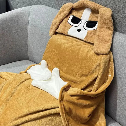 Sleepy Dog Hooded Wearable Blanket