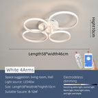 Round White 4 Rings / Dimmable With Alexa