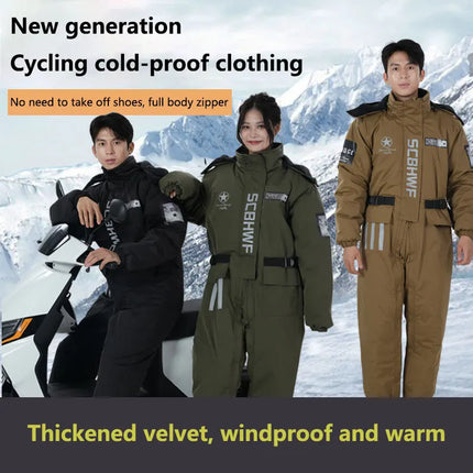 Heavy-Duty Coldproof Full Body Motorcycle Suit