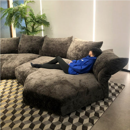 Italian Style Minimalist Modern Life Velvet Adjustable Sofa