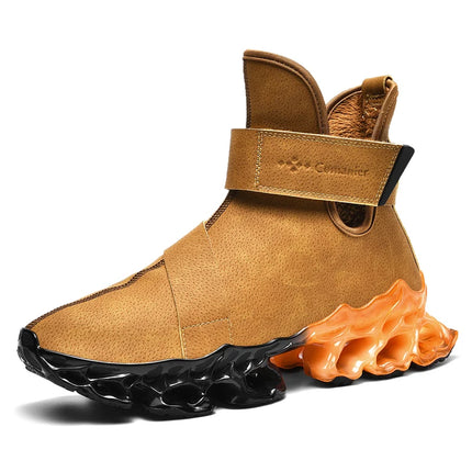 Hybrid Black Orange Ergonomic Adventure Ankle Boots