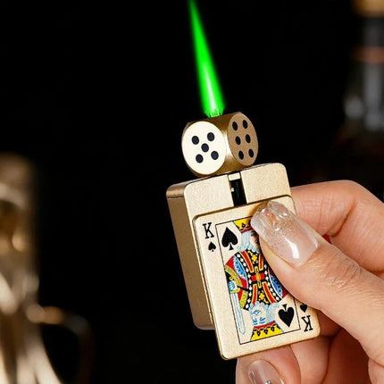 Rotating Dice Card Jet Lighter