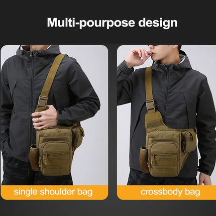 Multi-Pocket Crossbody Compact Hiking Chest Bag