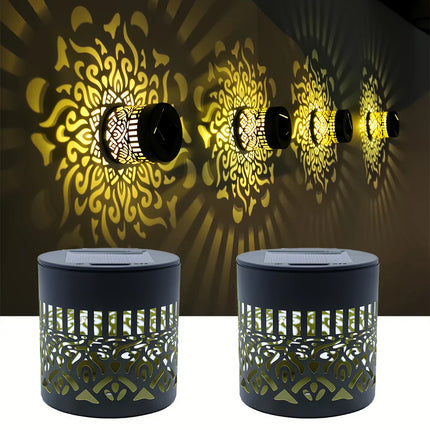 Geometric Pattern Decorative Solar Garden Wall Light