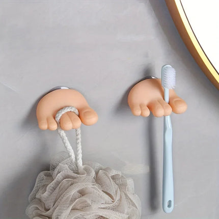 Toe-Grip Wall Toothbrush Holder