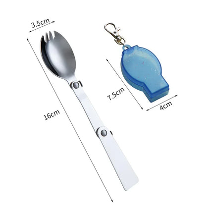 Foldable Stainless Steel Travel Spoon Fork Set