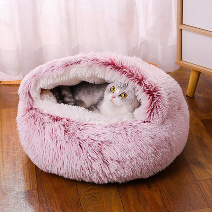 Snuggle Nest Plush Covered Pet Bed