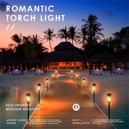 Outdoor LED Solar Artificial Flame Lamp