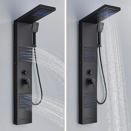 Rainfall Multi-Jet Panel Adjustable Pressure Shower Set