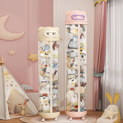 Vertical Transparent Space-Saving Toy Organizer Storage Tower