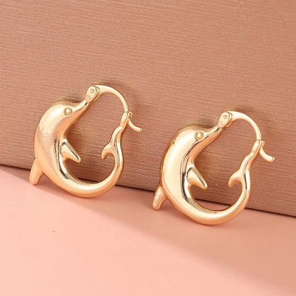 Dolphin Hoop Ocean Inspired Earrings