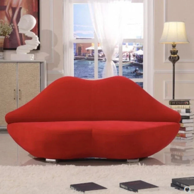 Sexy Red Lip Double Seat Sofa