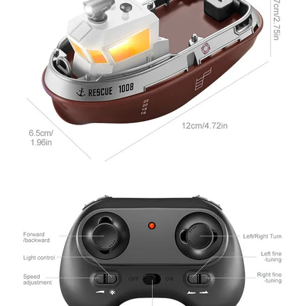Mini Rescue Dual Motor Electric Toy Ship