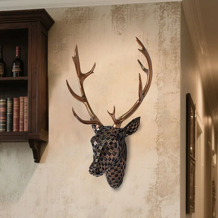 Artistic Deer Head Sculptural Wall Decor