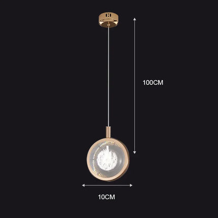 Nordic Crystal Halo Pendant Light