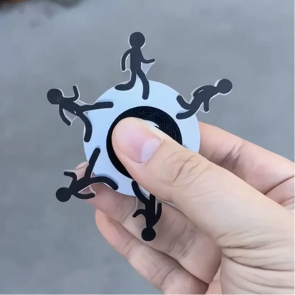 Running Stickman Optical Illusion Fidget Spinner