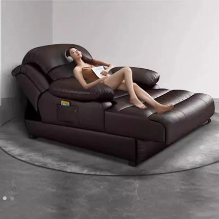 Premium Italian Leather Reclining Lounge Chair