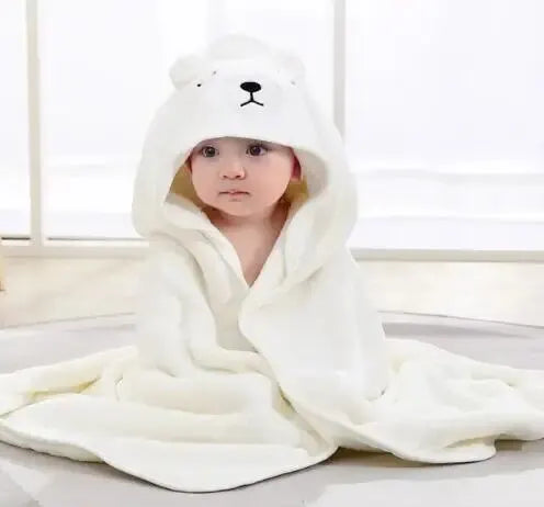 Animal-Themed Hooded Baby Bathrobe