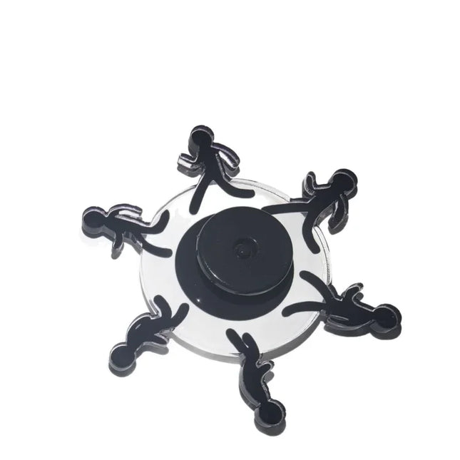 Running Stickman Optical Illusion Fidget Spinner