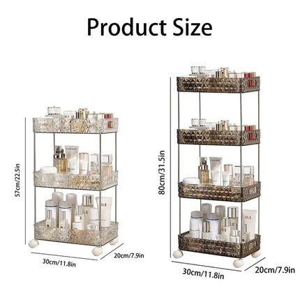 Home Bathroom Storage Organizer Rolling Rack