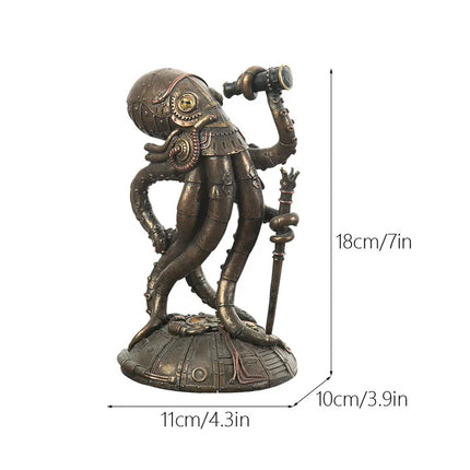 Steampunk Octopus Mechanical Traveler Figurines Home Decors