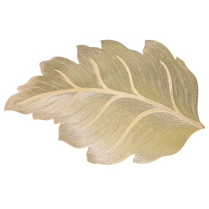 Gold Leaf Shape Decorative Serving Tray