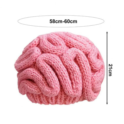 Too Much IQ Knitted Brain Beanie