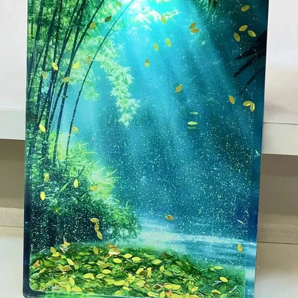 Dynamic Early Morning Bamboo Forest Acrylic Decors