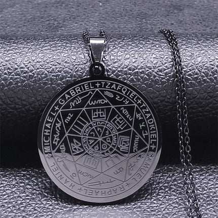 Divine Guardian Seven Archangels Stainless Steel Pendant Necklace