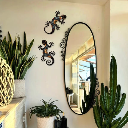 Artistic Mosaic Gecko Wall Decor