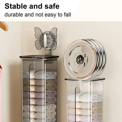 Transparent Multifunctional Wall-Mounted Sock Organizer