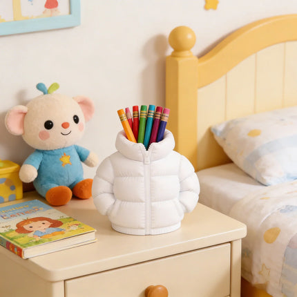 Mini Puffer Jacket Pen Holder