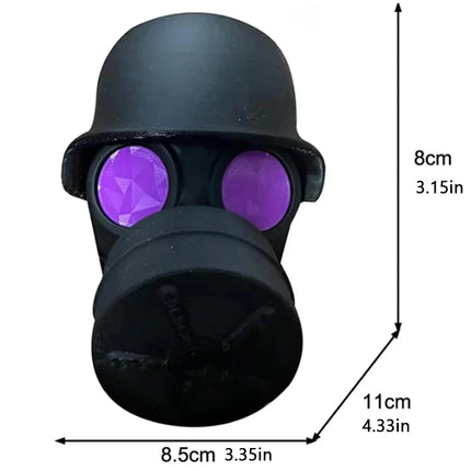 Black Gas Mask Helmet Trailer Hitch Cover