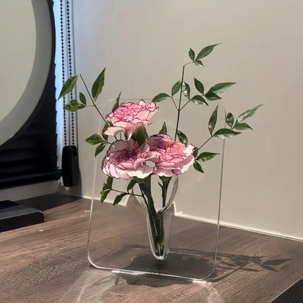 Artistic Butterfly Clear Flower Vase