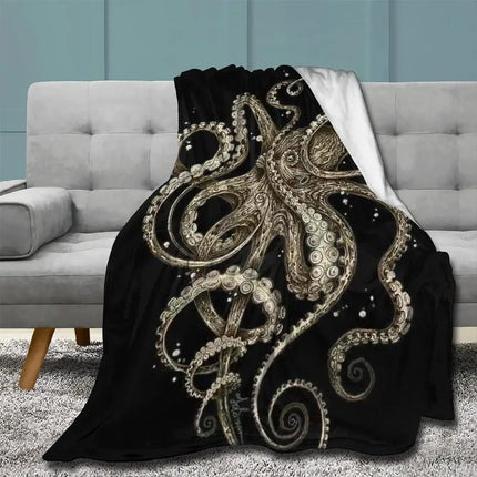 Sea Life Ocean Throw Octopus Blanket