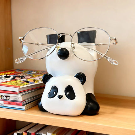 Upside Down Panda Eyeglass Holder