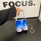 Blue shoulder bag