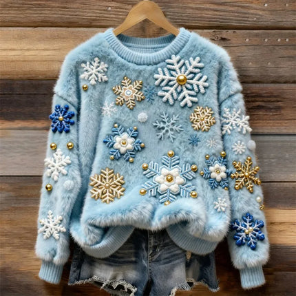 Christmas Village Plush Sweater